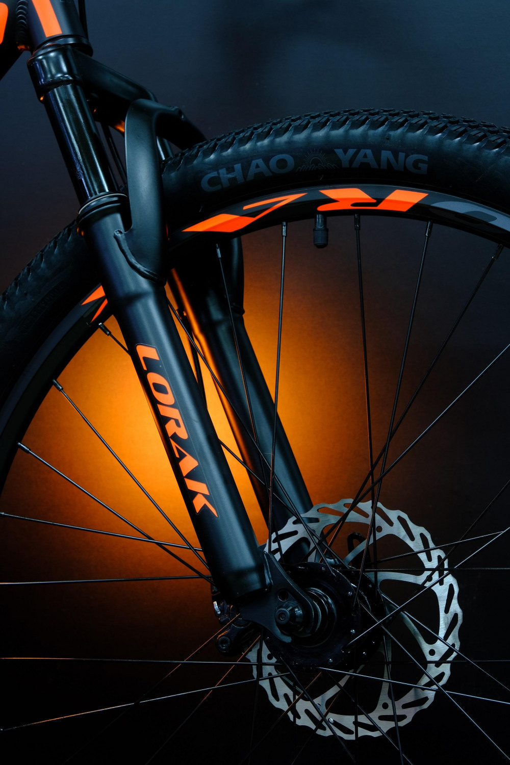 Lorak MAX 150 Матовый Чёрный/Оранжевый 19р (на рост 171-182)