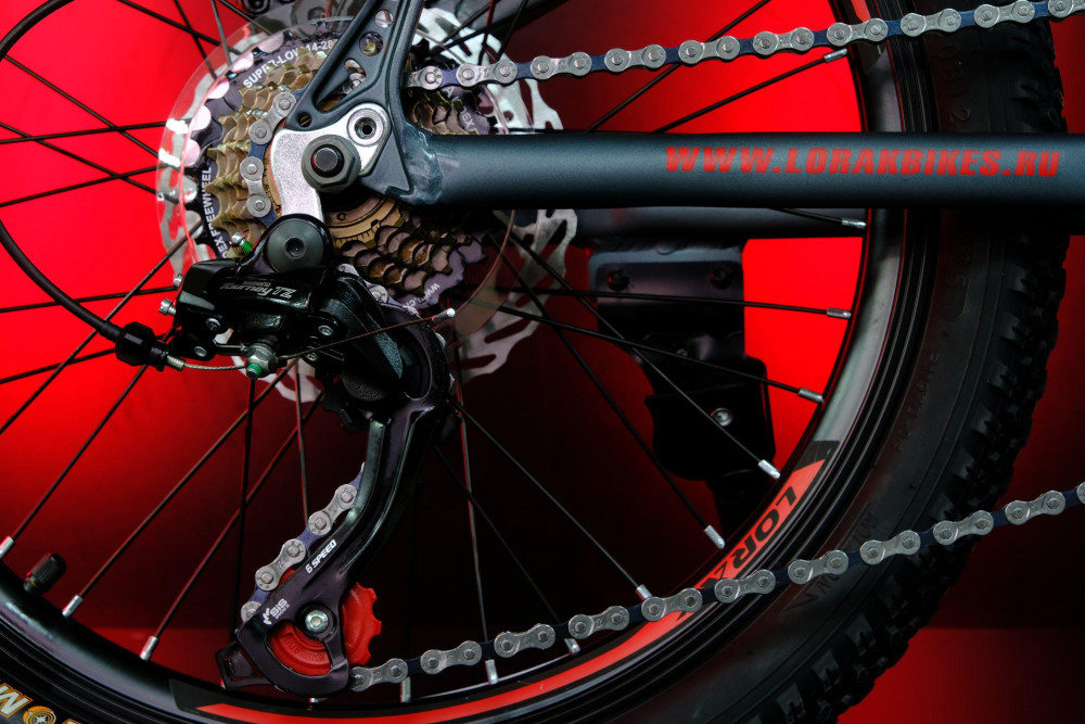 LORAK SHARK 20 BLACK Матовый Серый/Красный